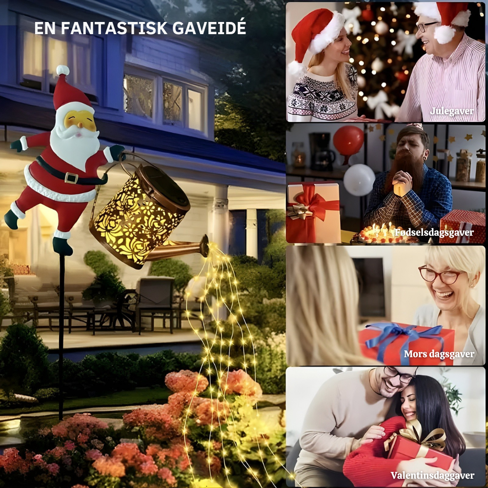 SprinkleSanta™ | Solcelledrevet Julemands Vandingslampe