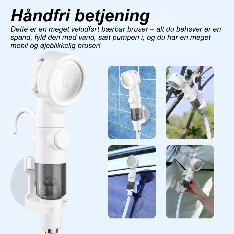 FlowGo™ | Hurtige rengøringer og udendørs brusebade – gjort nemt!