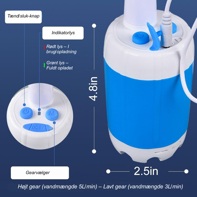 FlowGo™ | Hurtige rengøringer og udendørs brusebade – gjort nemt!