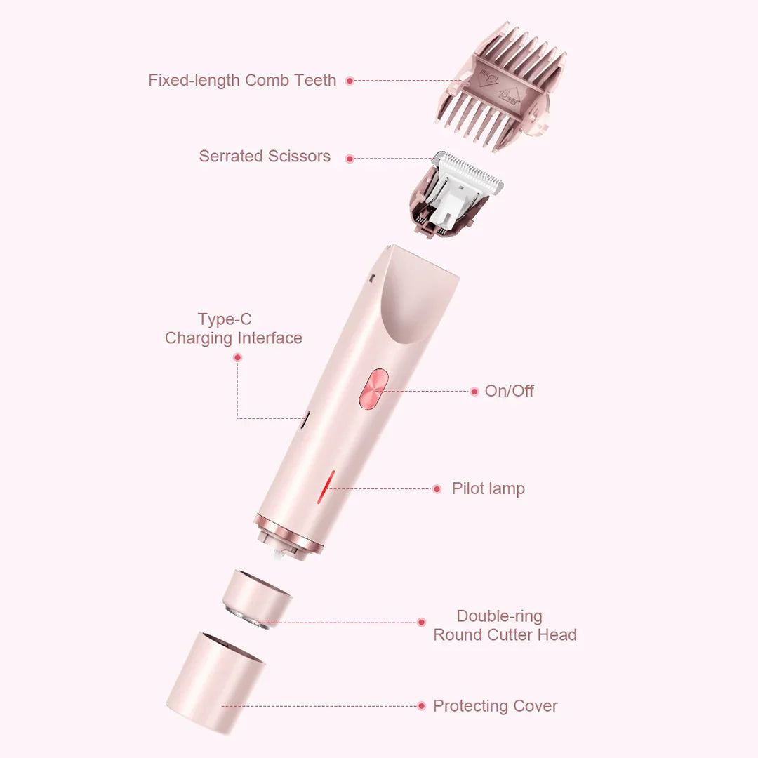 Nubelle™ | 2 i 1 smertefri bikini- og ansigtshårtrimmer