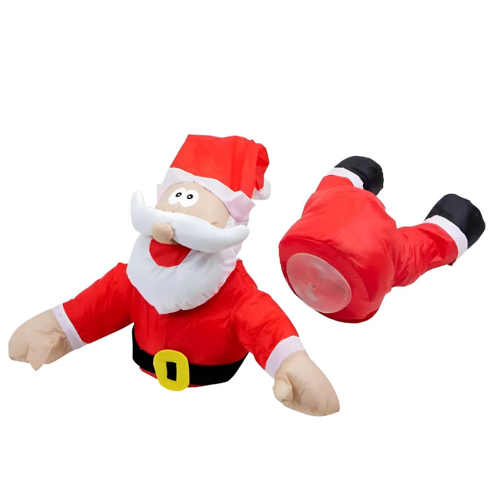 JuleStyrt™ | Julemand og Rensdyr Vindues-Crash Dekoration