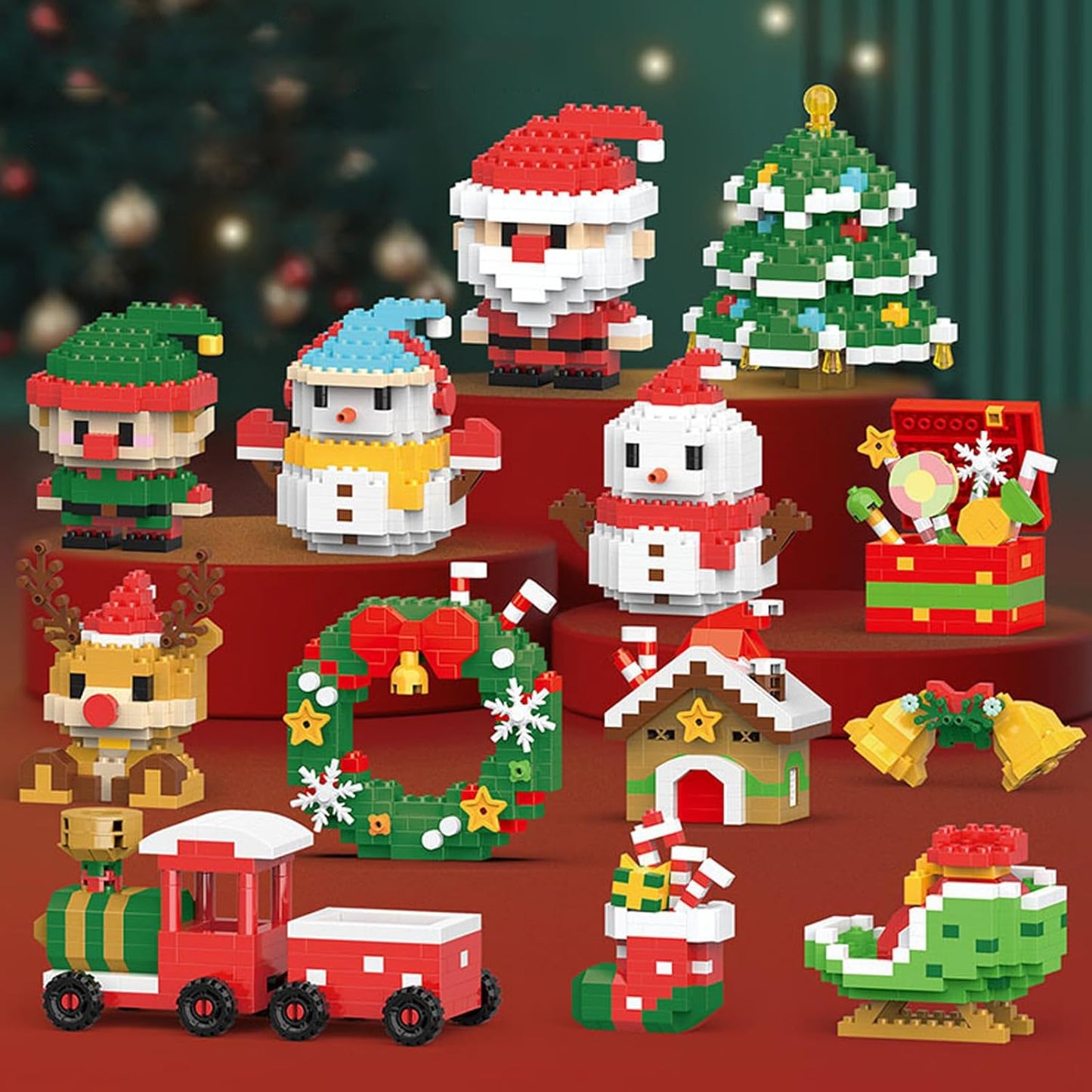 JuleByg™ | Skab julehygge sammen 🎄 Byg 12 figurer til familiens pynt