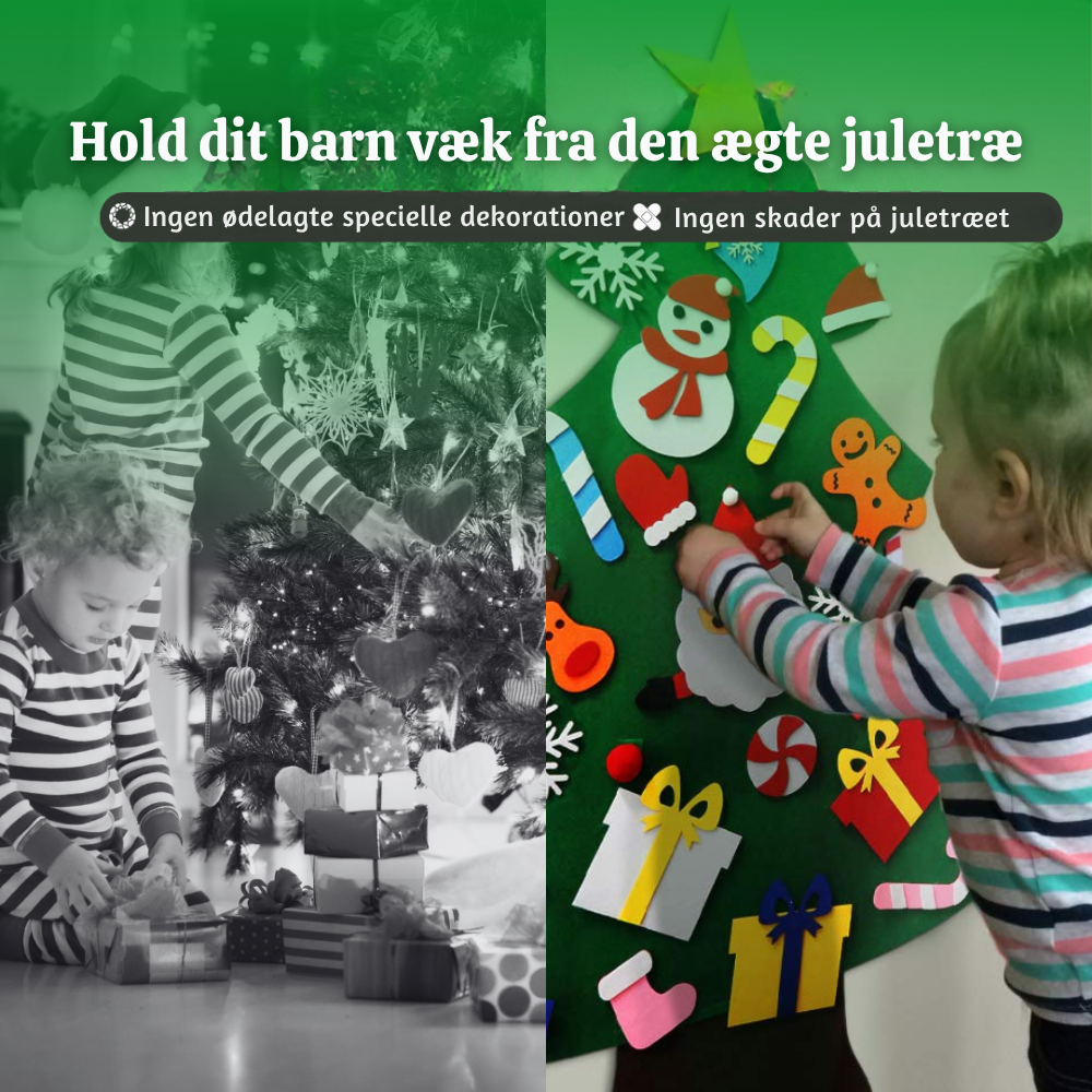 BørneTræ™ | DIY Juletræ i Filt til Børn
