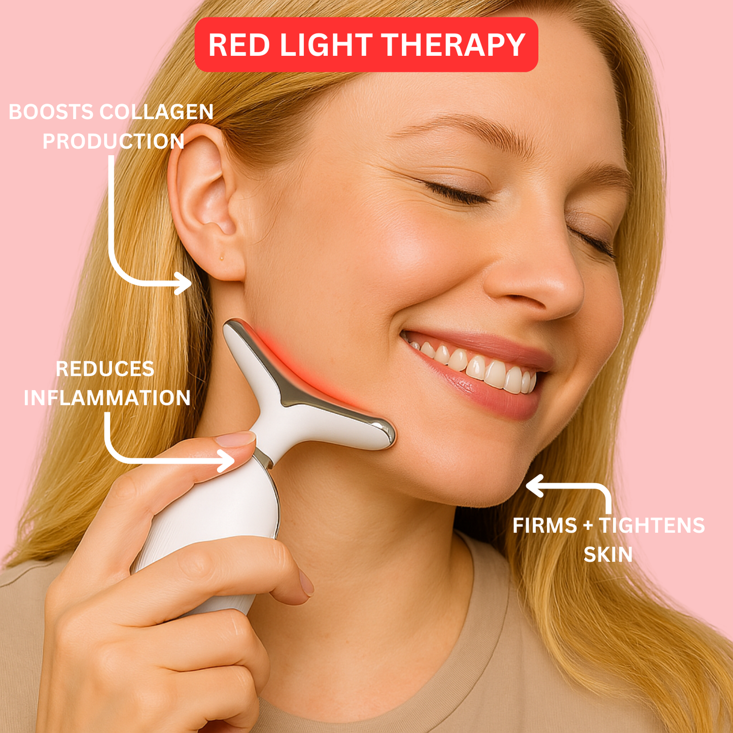 Luminora™ 7-in-1 LED Facial Sculptor | Strammere, glattere, jævn og klar hud på 10 minutter.
