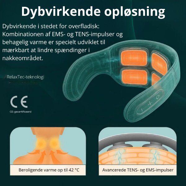 Relaxura™ | 11-i-1 halsløsning - Slap af i nakkemusklerne på bare 15 minutter – hvor og når du vil