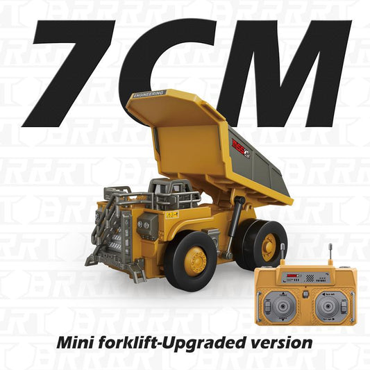MiniMaskin™ | 1:64 Premium Mini RC Metalbyggesæt – Gaffeltruck, Gravemaskine og Dumper