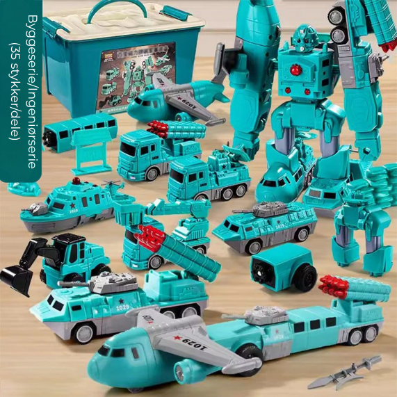 Transformo™ | Magnetisk Transformérbar Bygge- og Samlebil