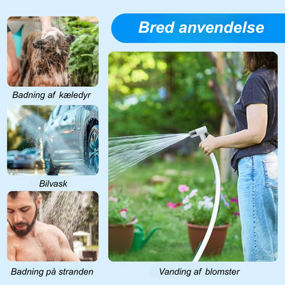 FlowGo™ | Hurtige rengøringer og udendørs brusebade – gjort nemt!