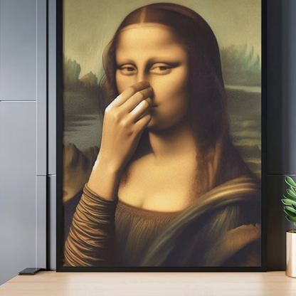 MonaLoo™ | Vintage Sjovt Badeværelses Monalisa Vægkunst
