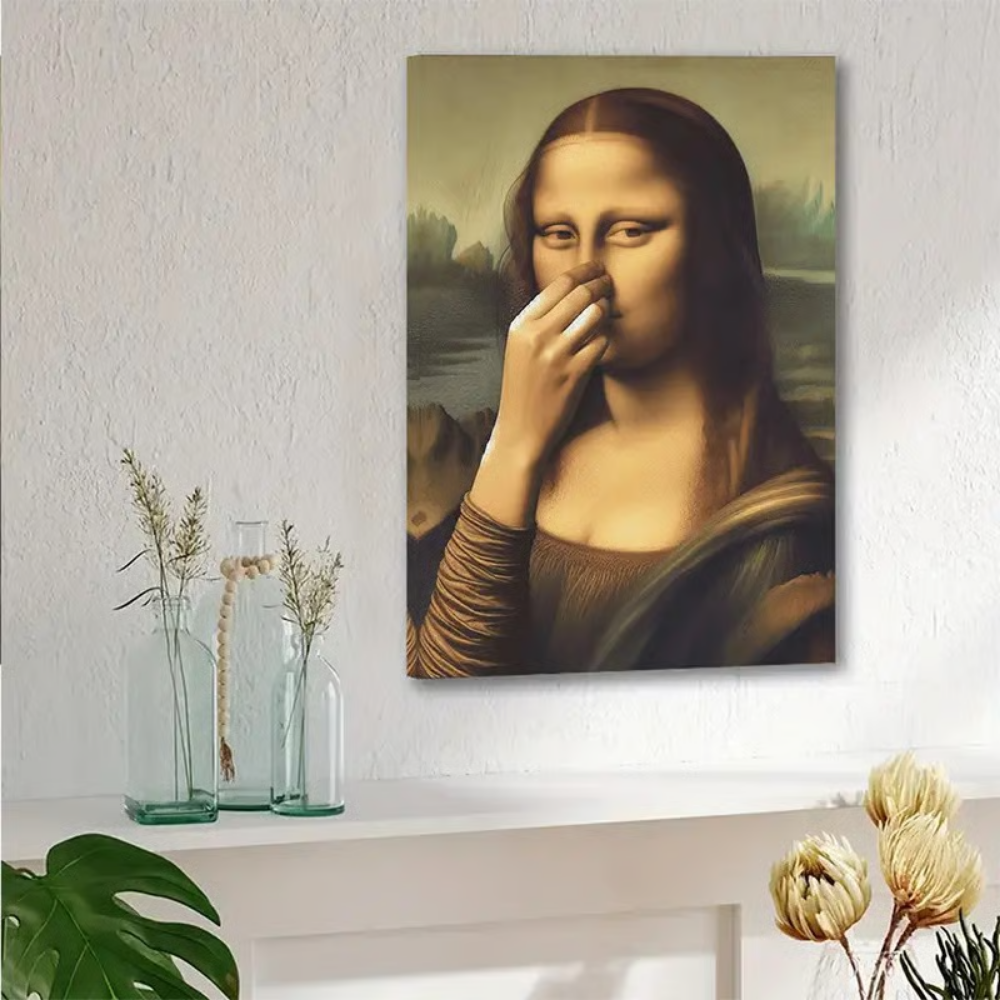 MonaLoo™ | Vintage Sjovt Badeværelses Monalisa Vægkunst