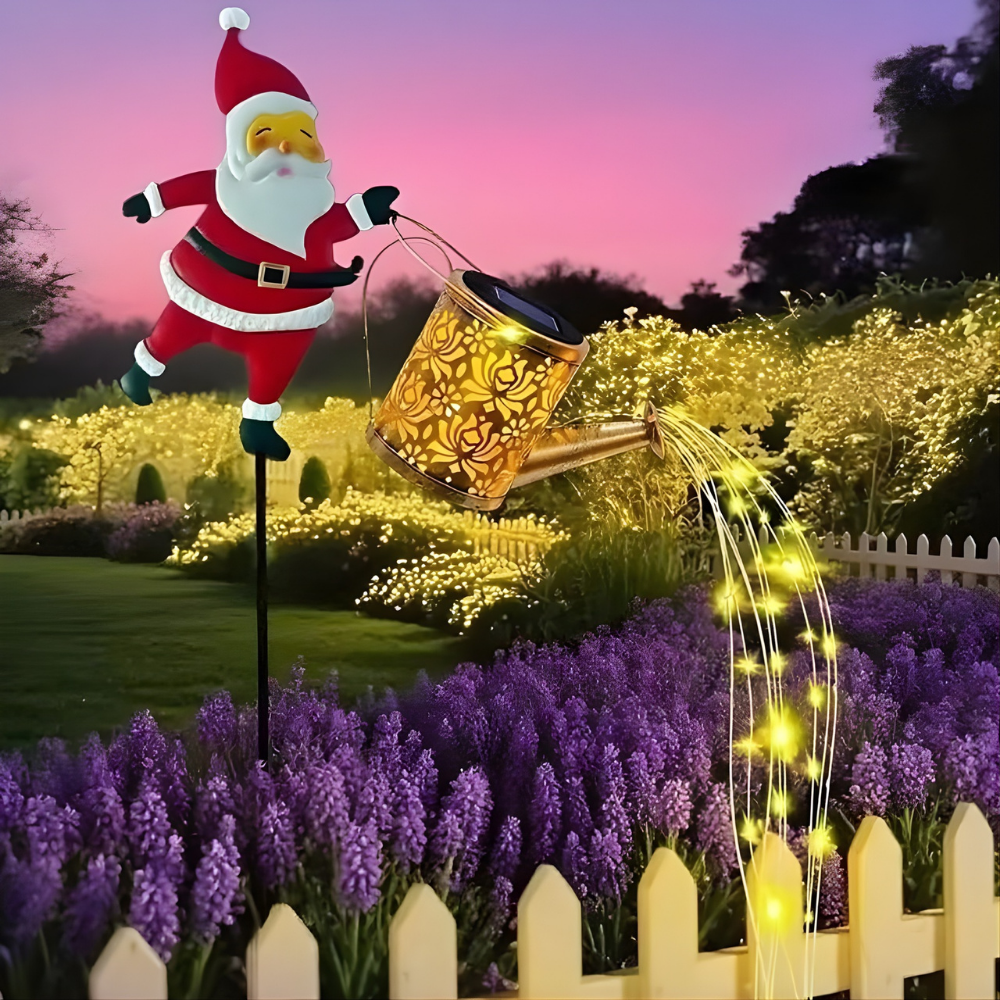 SprinkleSanta™ | Solcelledrevet Julemands Vandingslampe