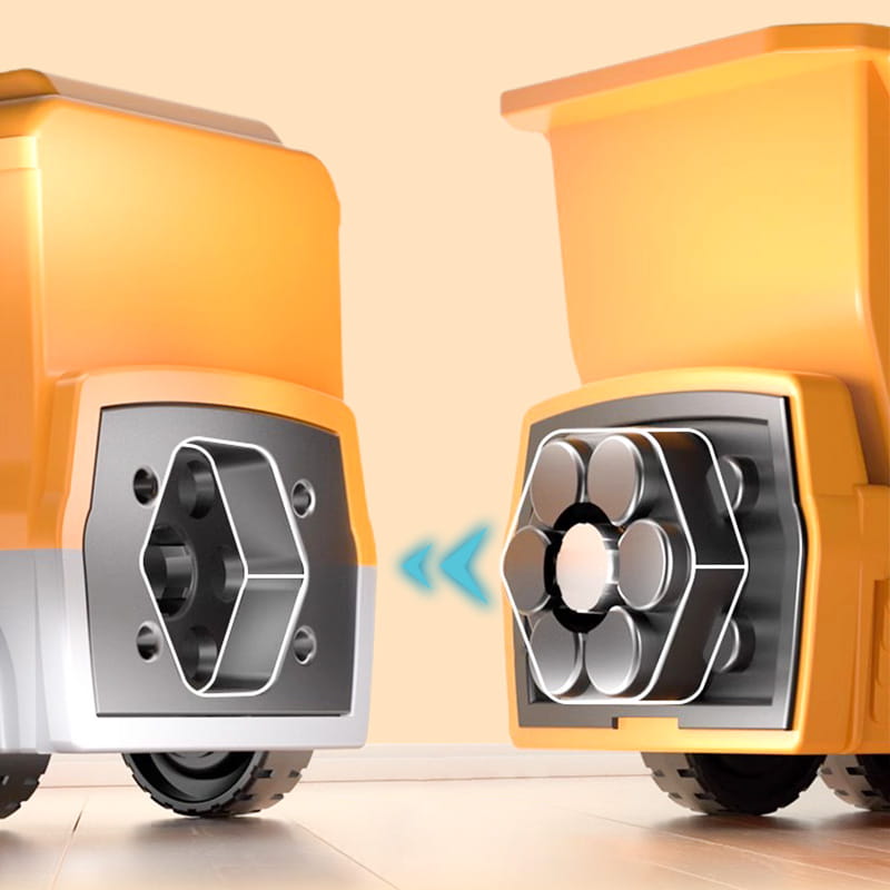 Transformo™ | Magnetisk Transformérbar Bygge- og Samlebil