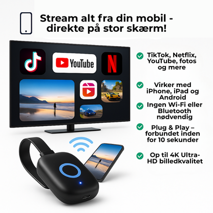 CastLink™ | Fra mobil til stor skærm uden besvær