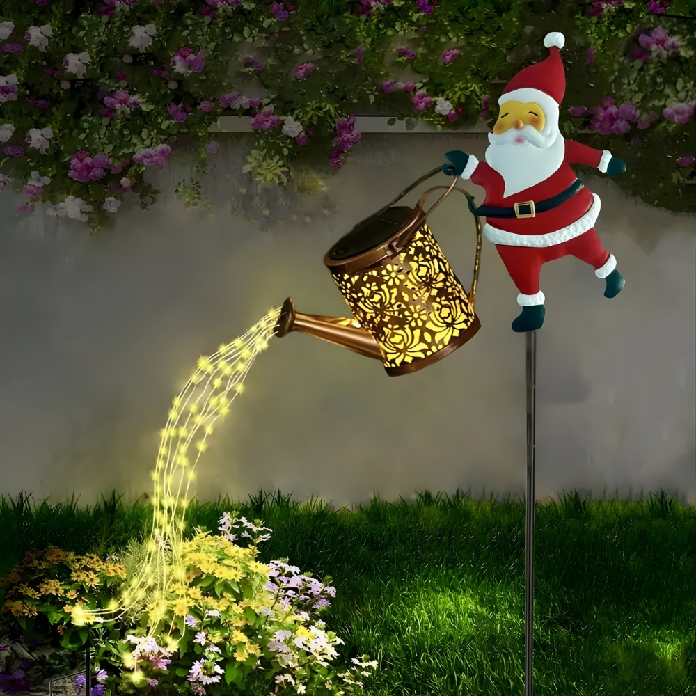 SprinkleSanta™ | Solcelledrevet Julemands Vandingslampe