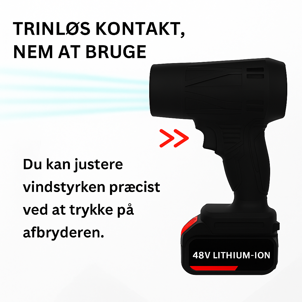 LøvBlæser™ | Trådløs rengøring på få sekunder