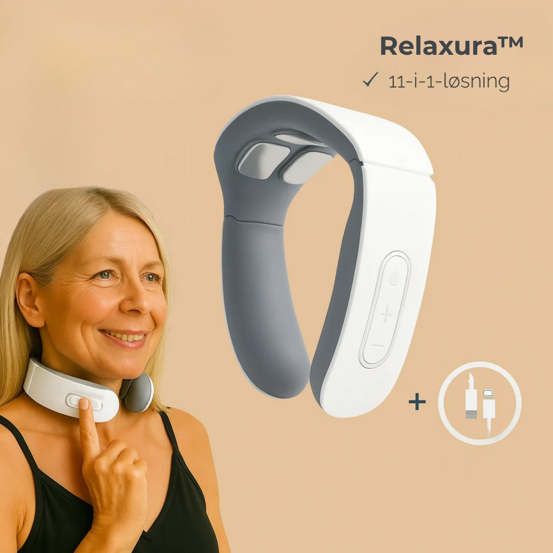 Relaxura™ | 11-i-1 halsløsning - Slap af i nakkemusklerne på bare 15 minutter – hvor og når du vil