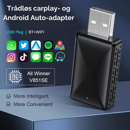 CarLink™ | Trådløs carplay- og Android Auto-adapter