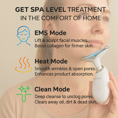 Luminora™ 7-in-1 LED Facial Sculptor | Strammere, glattere, jævn og klar hud på 10 minutter.