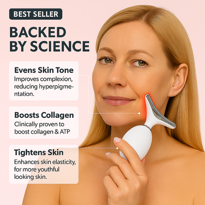 Luminora™ 7-in-1 LED Facial Sculptor | Strammere, glattere, jævn og klar hud på 10 minutter.